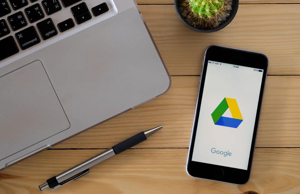 Google Drive on a smartphone